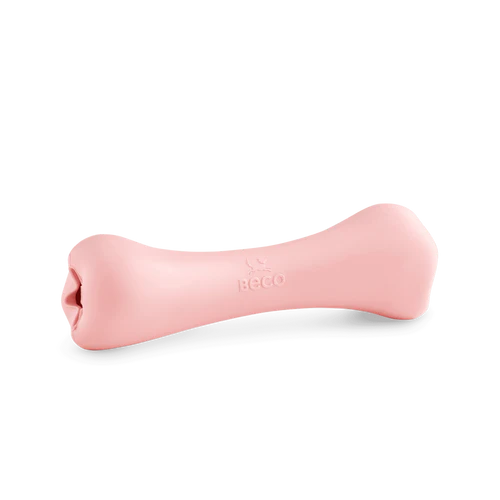 Beco Natural Rubber Chew Bone Pink