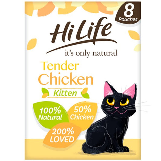 HiLife Kitten Chicken Cat Food 8 x 70g