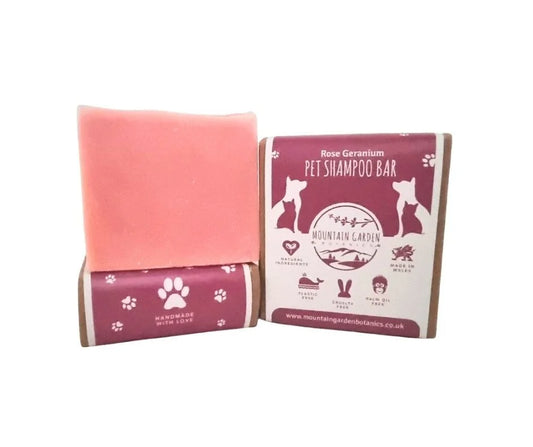 Mountain Garden Botanics Pet Shampoo Bar Rose Geranium